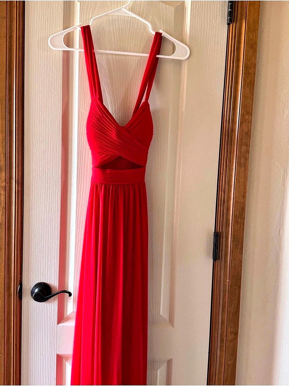 Betsey & Adam Pleated Bridal/Prom Dress in Red Size 2 Like New